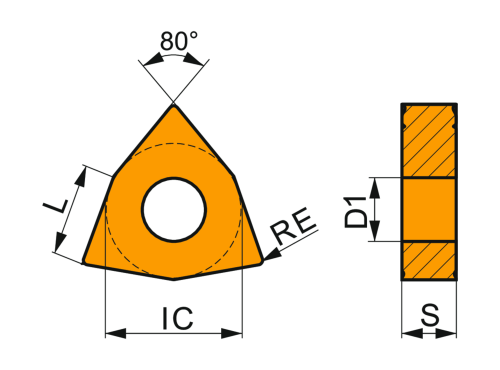 WCMT06T308FP KCU10 - твердосплавная пластина