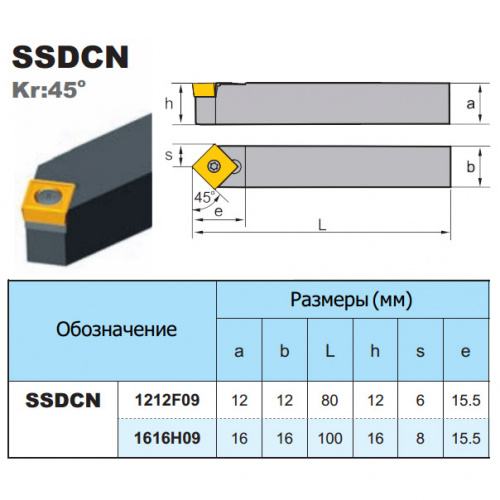 SSDCN1616H09 резец фасочный