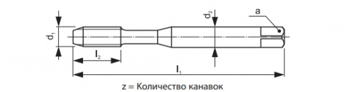 Метчик машинный: M10x1.5 2210 HSS-E V3 TiN